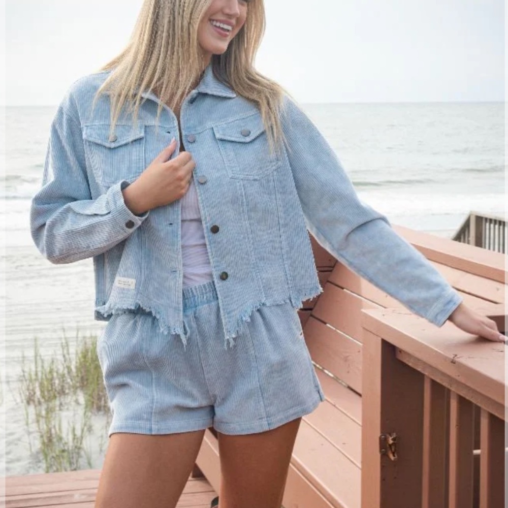 Simply Southern Glacier Corduroy Jacket Size XL